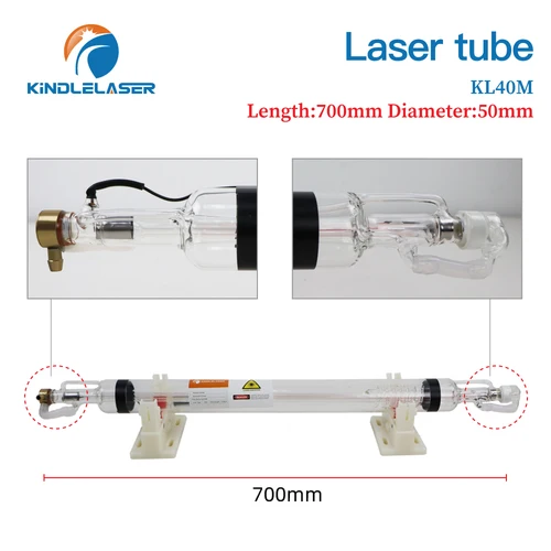 Imagen 2 del producto KINDLELASER 35-45W Co2 tubo láser de Metal 720MM 40W lámpara láser de vidrio para máquina cortadora de grabado láser CO2