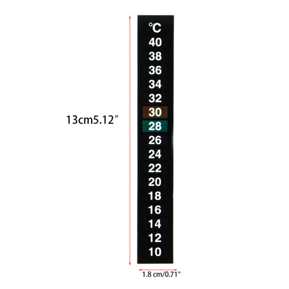 10-40 Celsius Degree Easy-to-Read Aquarium Thermometer Sticker Digital Temperature Sticker Temperature Thermometer Strips