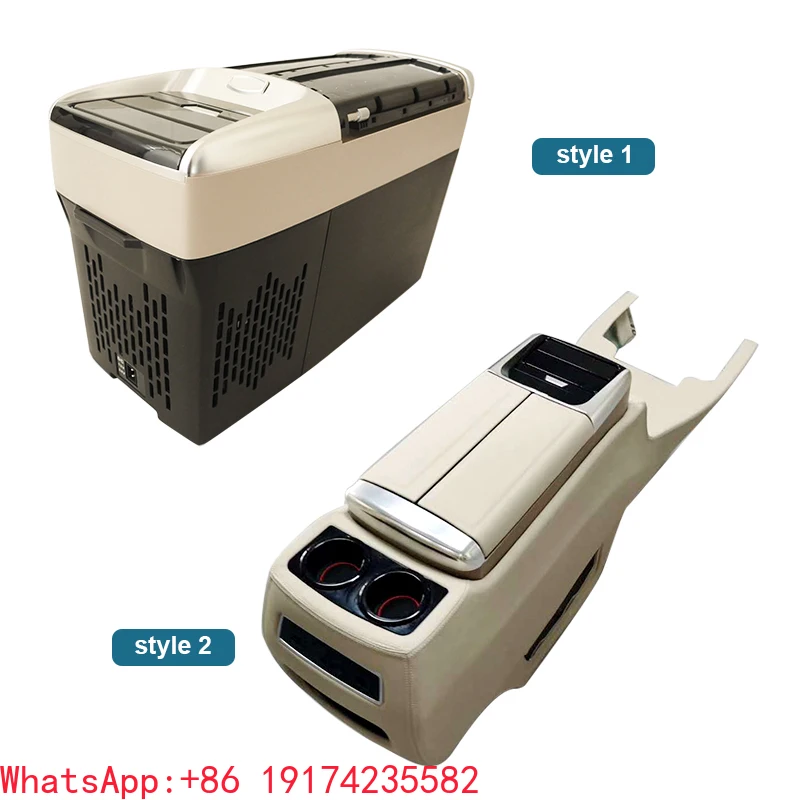 

2022 New Style Car Accessories Luxury VAN Multifunctional Armrest with Cup Holder Refrigerator for Mercedes
