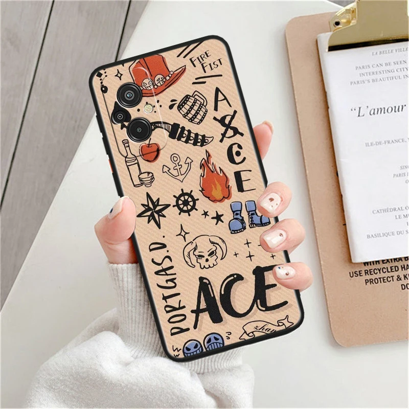 One Pieces Anime For Xiaomi Redmi 12C 11A 11 10C 10X 9T 9C 9AT 9A 8A 7A S2 6A A1 Plus Black Soft TPU Phone Case