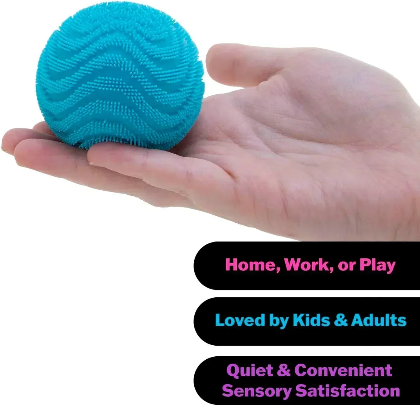 NeeDoh Fuzz Ball – Stressabbau-Spielzeug, Deko-Objekt für den Schreibtisch, weicher, dehnbarer Ball – ein lustiges Geschenk für Erwachsene und Kinder, um Stress und Angst abzubauen. – Detail 8