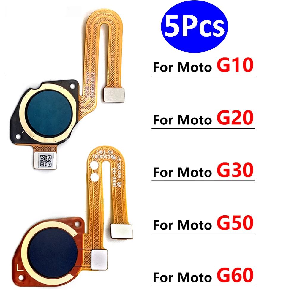 

5 шт., для Moto G10 G20 G30 G50 5G G60 G60S датчик отпечатков пальцев, ключ возврата домой, кнопка меню, датчик распознавания, гибкий ленточный кабель