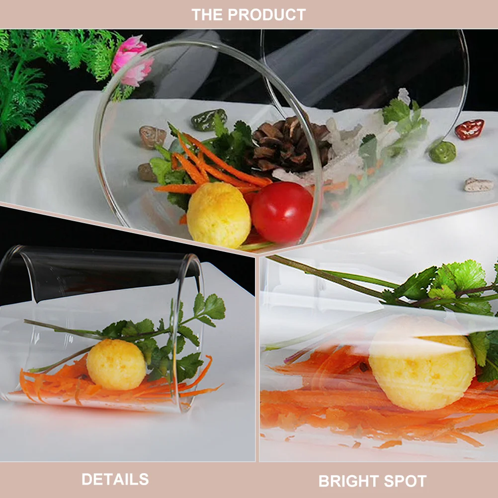 

1Pcs Glass Salad Bowl Premium Transparent Cylindrical Tableware for Fresh Food Storage Ideal Kitchen Dining Restaurant Use Art