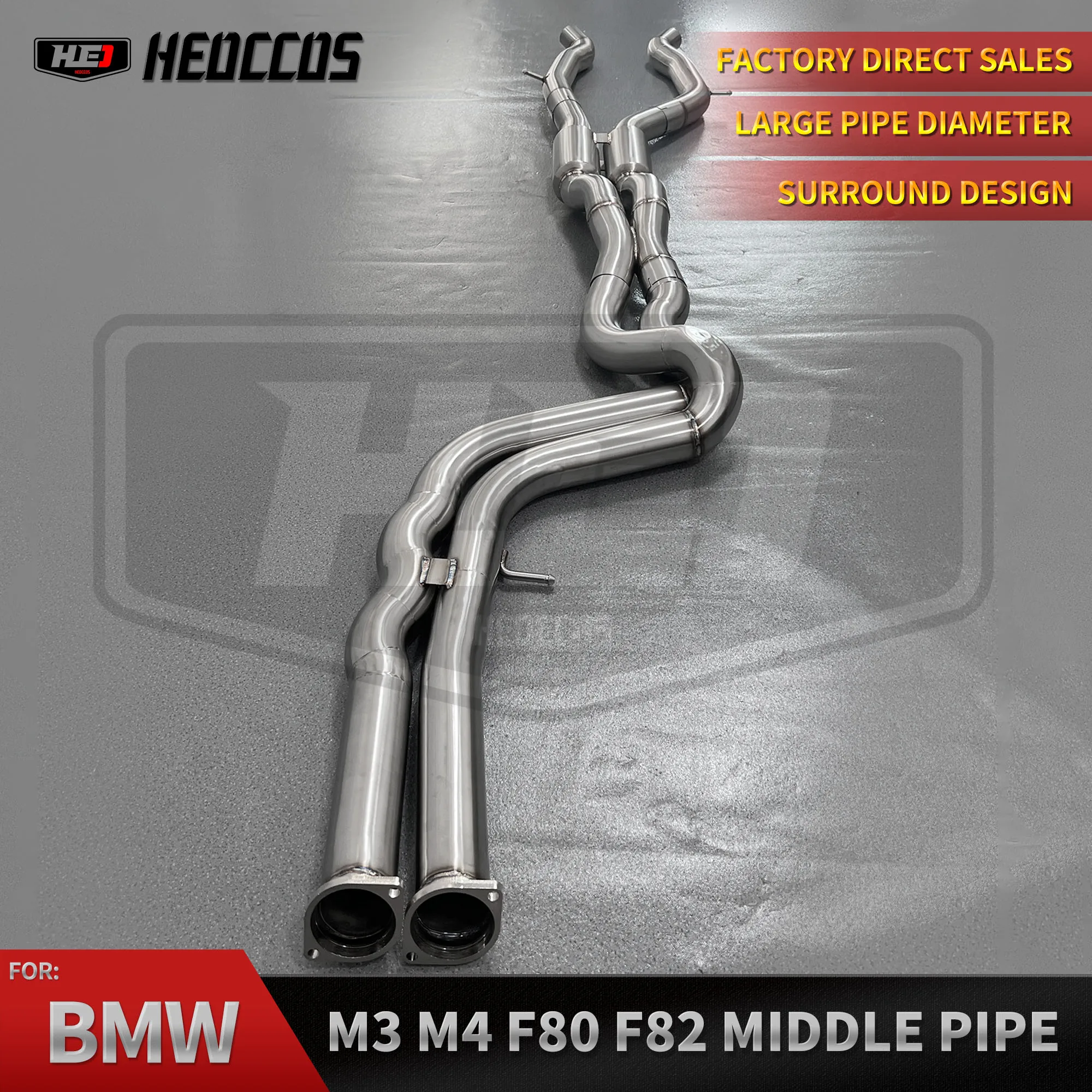 

HEO Stainless Steel Cat-Back Valved Muffler For BMW M3/M4 F80 F82 F83 S55 3.0T 2014-2019 Midpipe Valvetronic Exhaust Equal Lengt