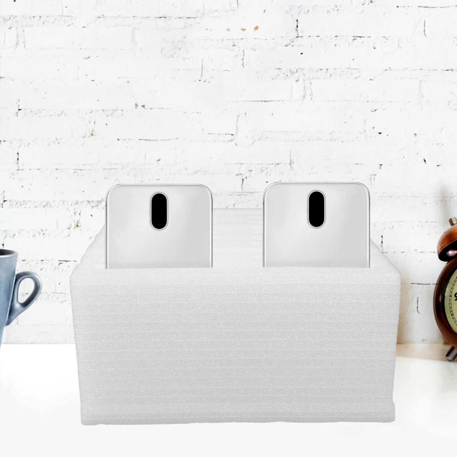 

20-Slot Phone Storage Box For Classroom Office Organizer Compartment Cellphone Holder Desktop Mobile Device Case Pearl Cotton
