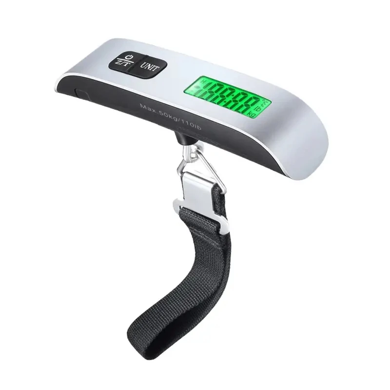 Portable Electronic Luggage Pocket Scale, Hanging Scale, Digital Scale, Backlit, Fishing Weight, 50kg, 10g