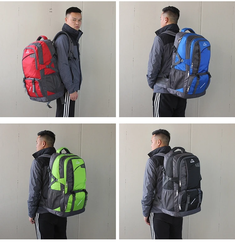 Outdoor 80L Large Capacity Waterproof Camping Hiking Backpack Men Women Trekking Climb Travel Luggage Bag Oxford Cloth Rucksack