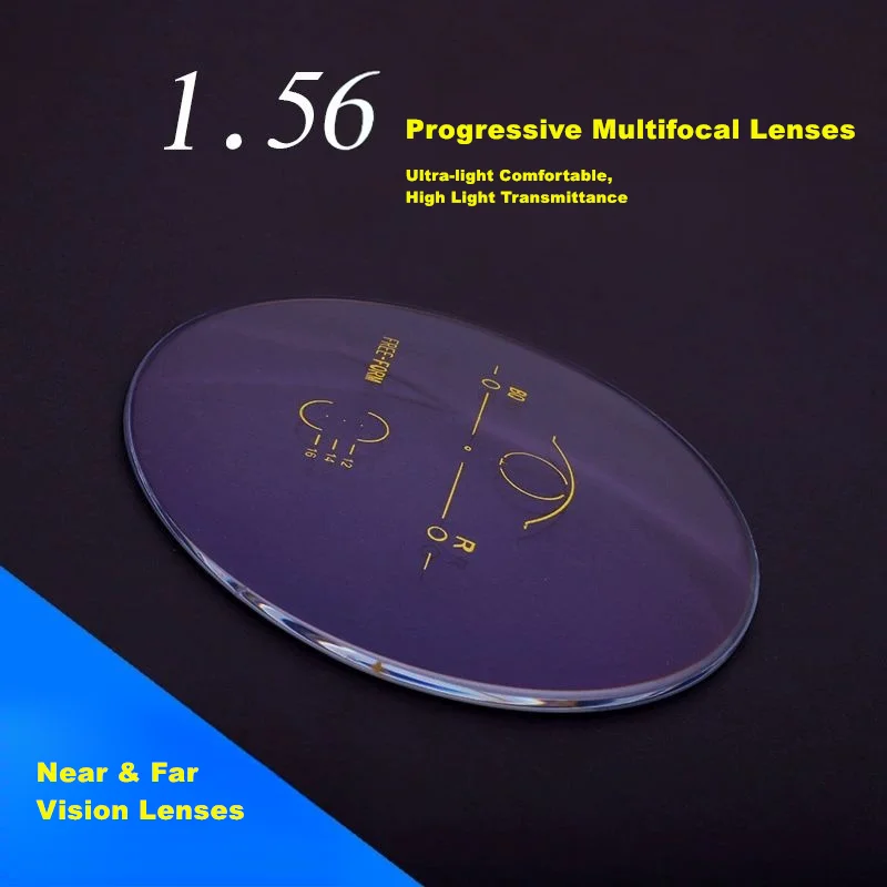Multi-Focus Anti-Blue Light Integrated Lens 1.56 1.61 1.67 1.74 Inner Progressive Myopia And Presbyopia Correction Optical Glass