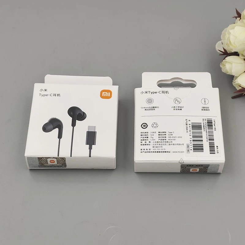 Оригинальная проводная гарнитура Xiaomi Type-C с микрофоном, спортивные водонепроницаемые наушники-вкладыши Hi-Fi для Redmi POCO Huawei Samsung