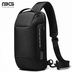 BANGE Shoulder Bag for Men Waterproof USB Male Crossbody Bag Anti-Theft Short Travel Messenger Chest Sling Designer Chest Bag