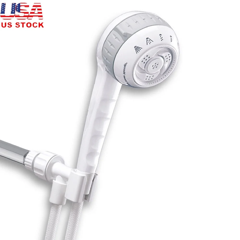 

Ручная насадка для душа с 6 настройками струи Массажный спрей PowerSpray Chrome Простая установка Гибкая насадка для душа Высокопроизводительная вода