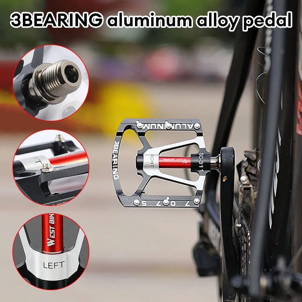 Bicycle Pedals Ultralight Aluminium Alloy Anti-Slip CNC BMX MTB Road Bike Pedal Cycling Sealed Bearing Bike Pedals Bicycle Parts