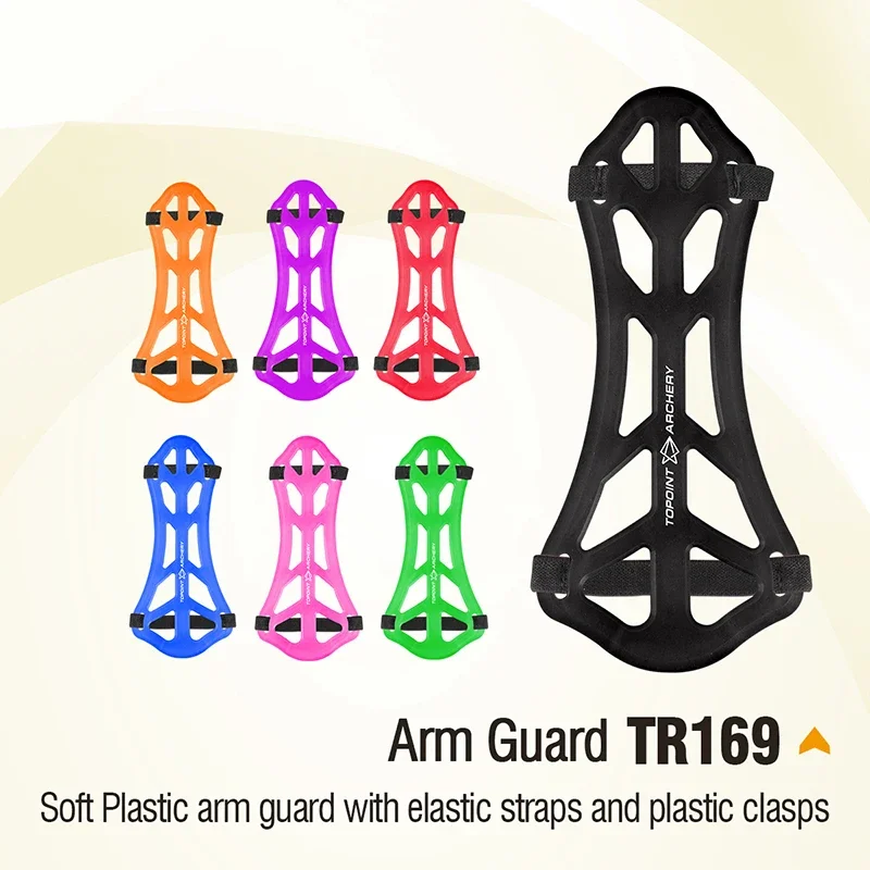 TR169 Archery Arm Guard Soft Rubber Strap Protection 7 Color for Bow Target Shooting Hunting Training Protector Accessories