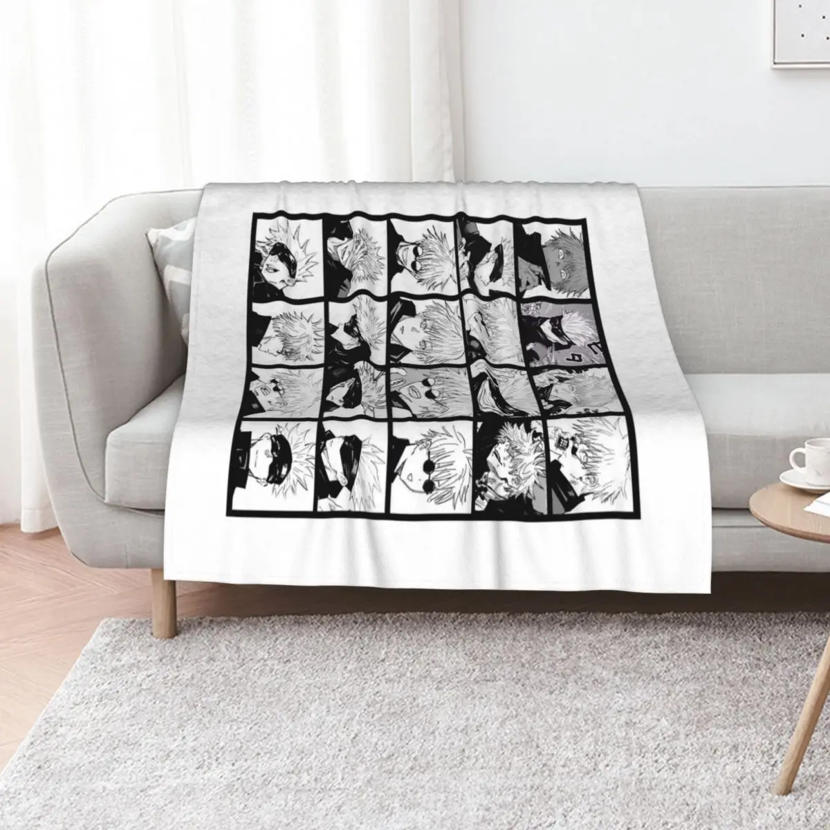 

Gojo panels Throw Blanket Camping Flannel Soft For Decorative Sofa Blankets