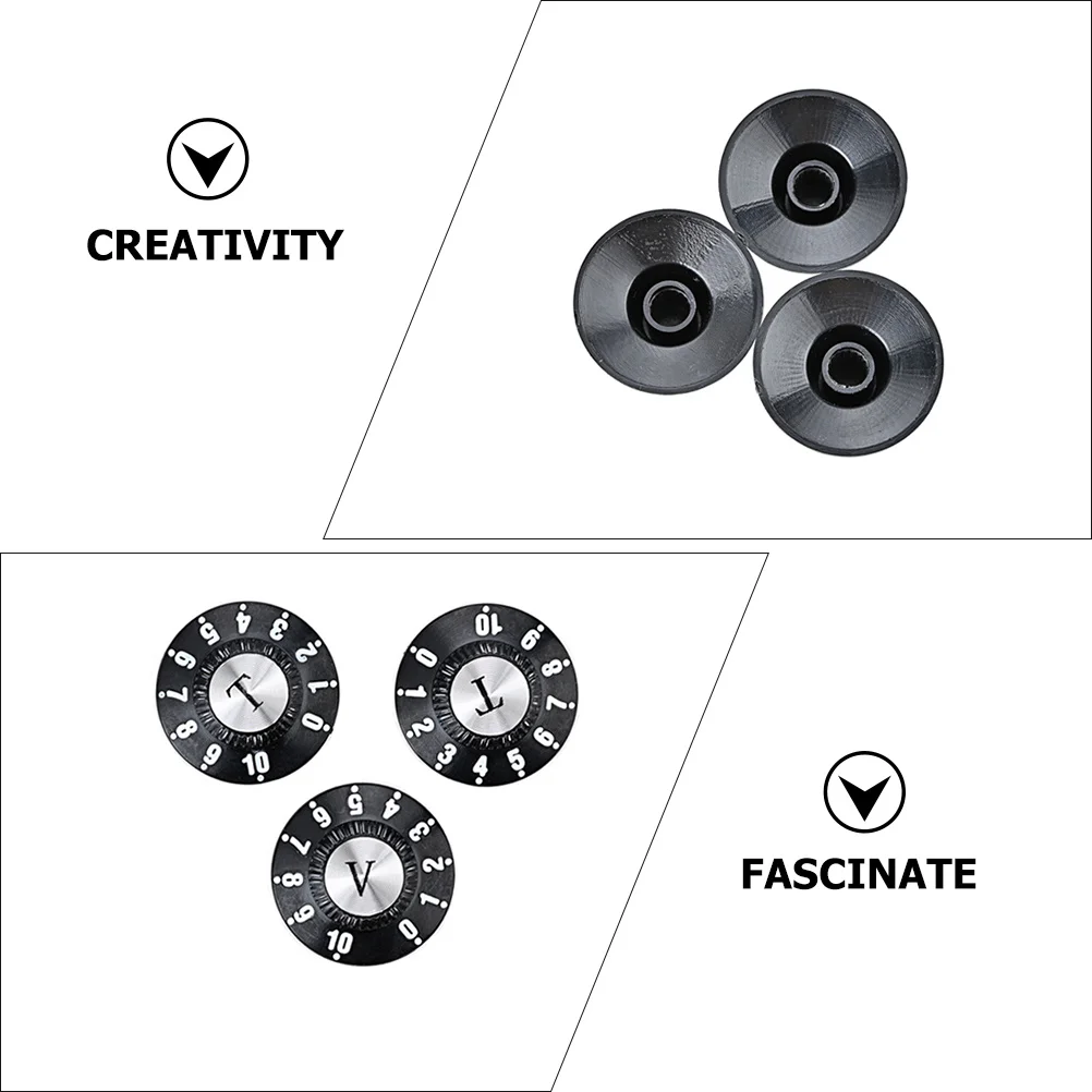

3Pcs Guitar Volume Knobs Professional Durable Rotary Potentiometer Knobs for Electric Guitar Bass Sound Control Accessories