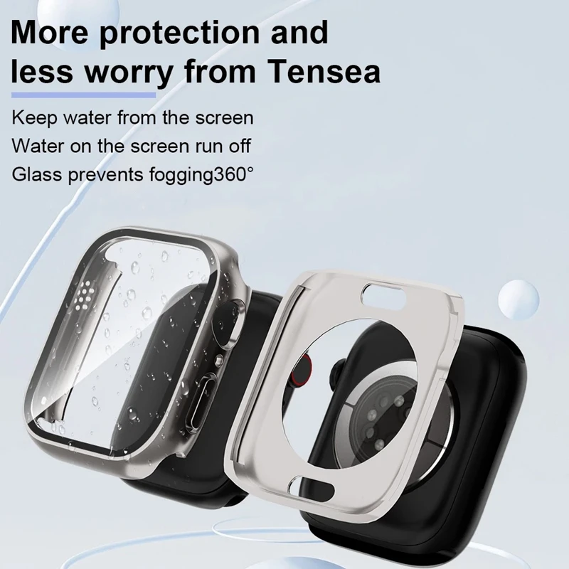 애플워치 46mm 45mm 44mm 40 41 42mm 하드 PC 앞뒤 범퍼 케이스 iwatch 10 9 8 7 SE 6 액세서리 스크린 보호 커버 썸네일 5