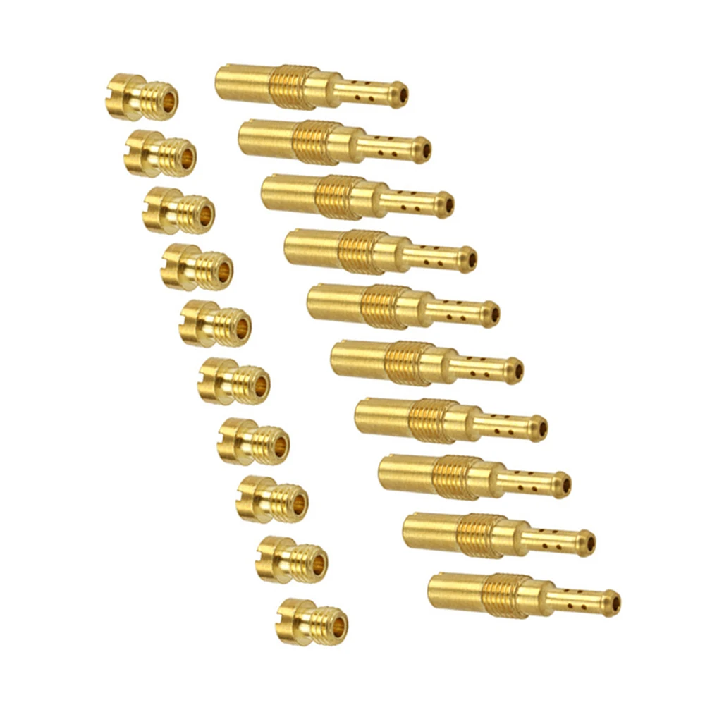 20Pcs/Set Mortorcycle Carburetor Nozzle Main Jets and Slow Jets Copper Fit for PE24 26 28 30 PWK 21mm 24mm 26mm SUDCO KOSO OKO