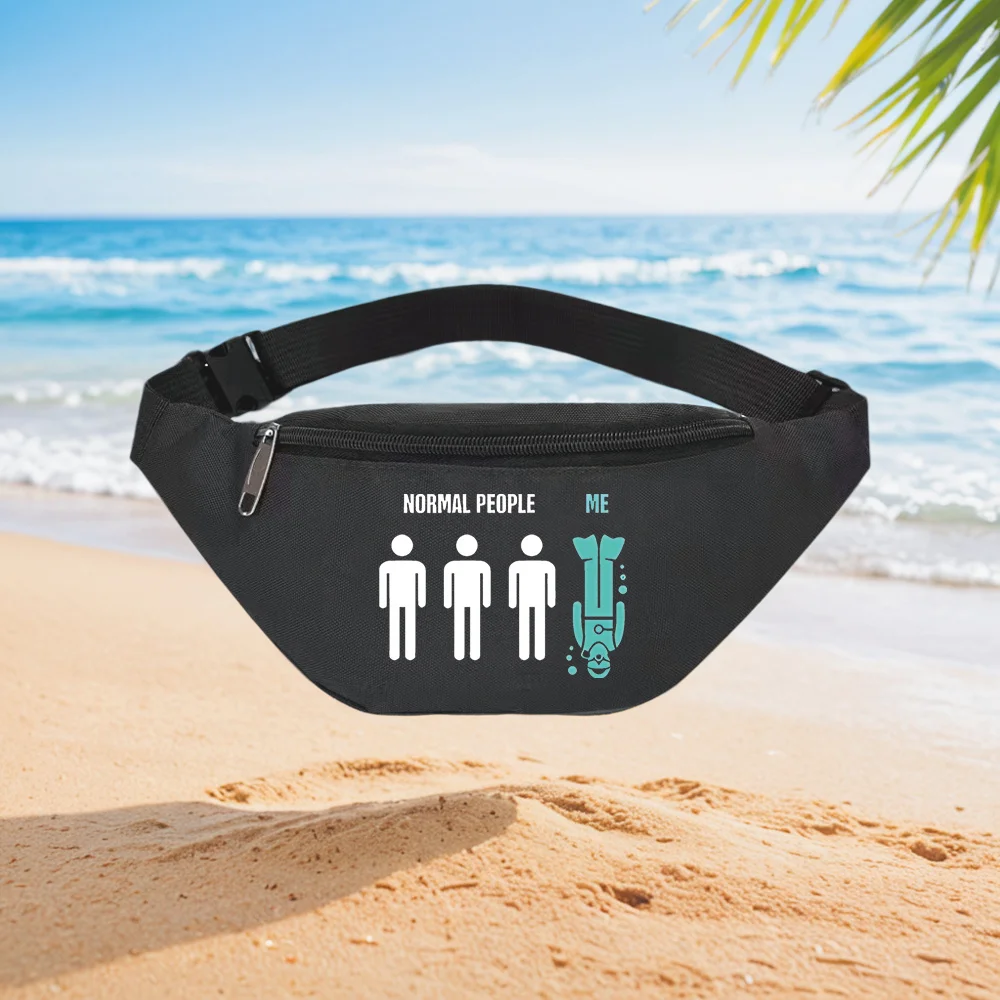 

Diver vs. Normal People: Unique Scuba Diver Design Wallet Waist Backpack Crossbody Chest Bag Street Casual Sporty Fashionable Si