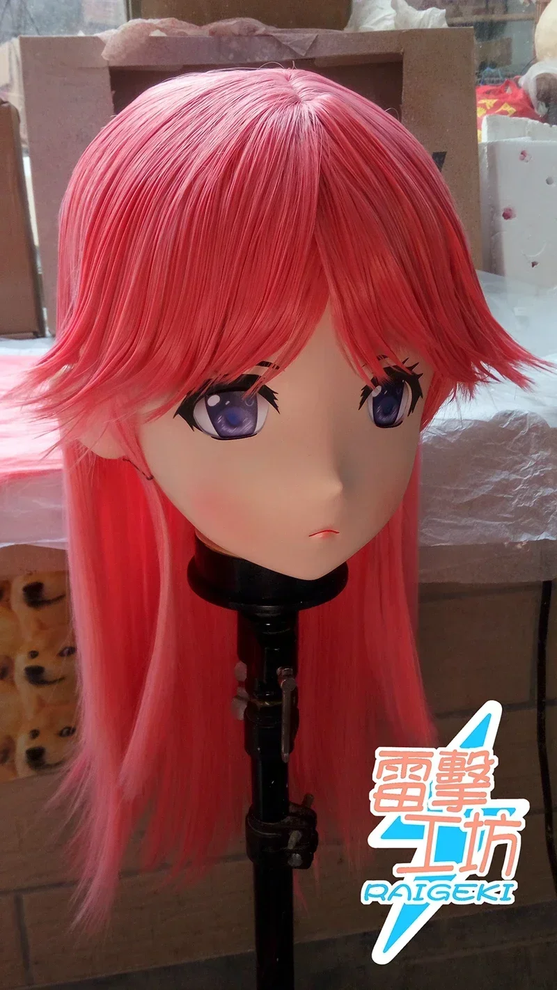 (RAIGEKI MAKS 39) Harz 3/4 Kopf weiblich/Mädchen Kigurumi Anime Cosplay Masken Crossdress Japan Rolle Lolita Crossdresser Puppe BJD Cos