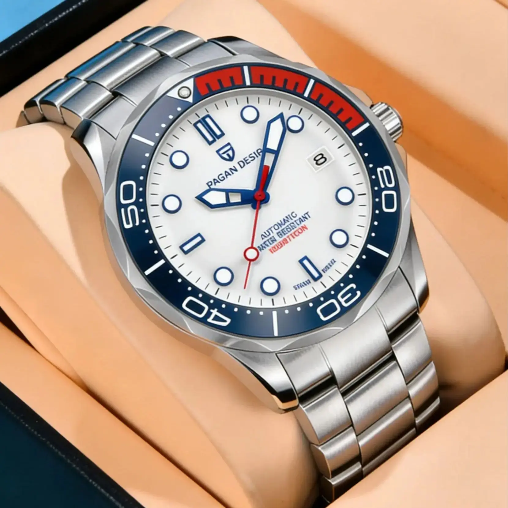 

PAGANI DESIGN PD-1667 Luxury Men's Automatic Watches Mechanical Sports Wristwatches Sapphire Glass Full Stainless Steel Waterpro