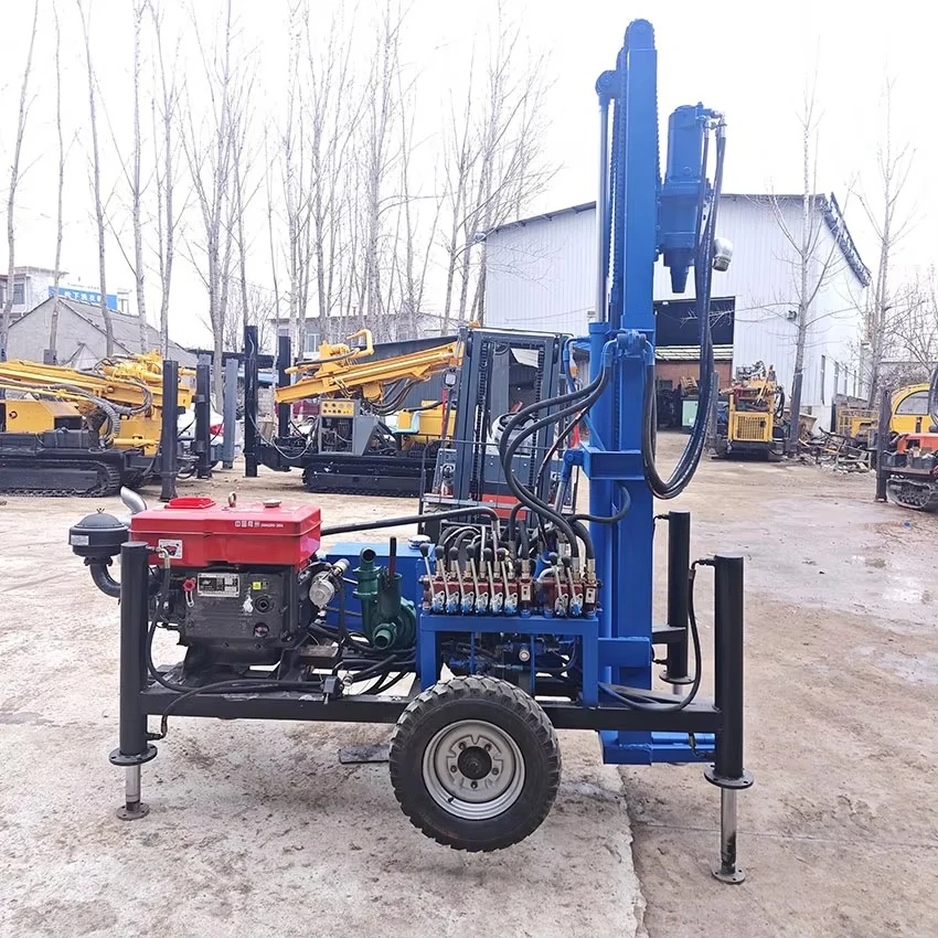 Hot sale 100 meters 150 meters deep automatic hydraulic drilling rig water well drilling rig 22HP crawler type