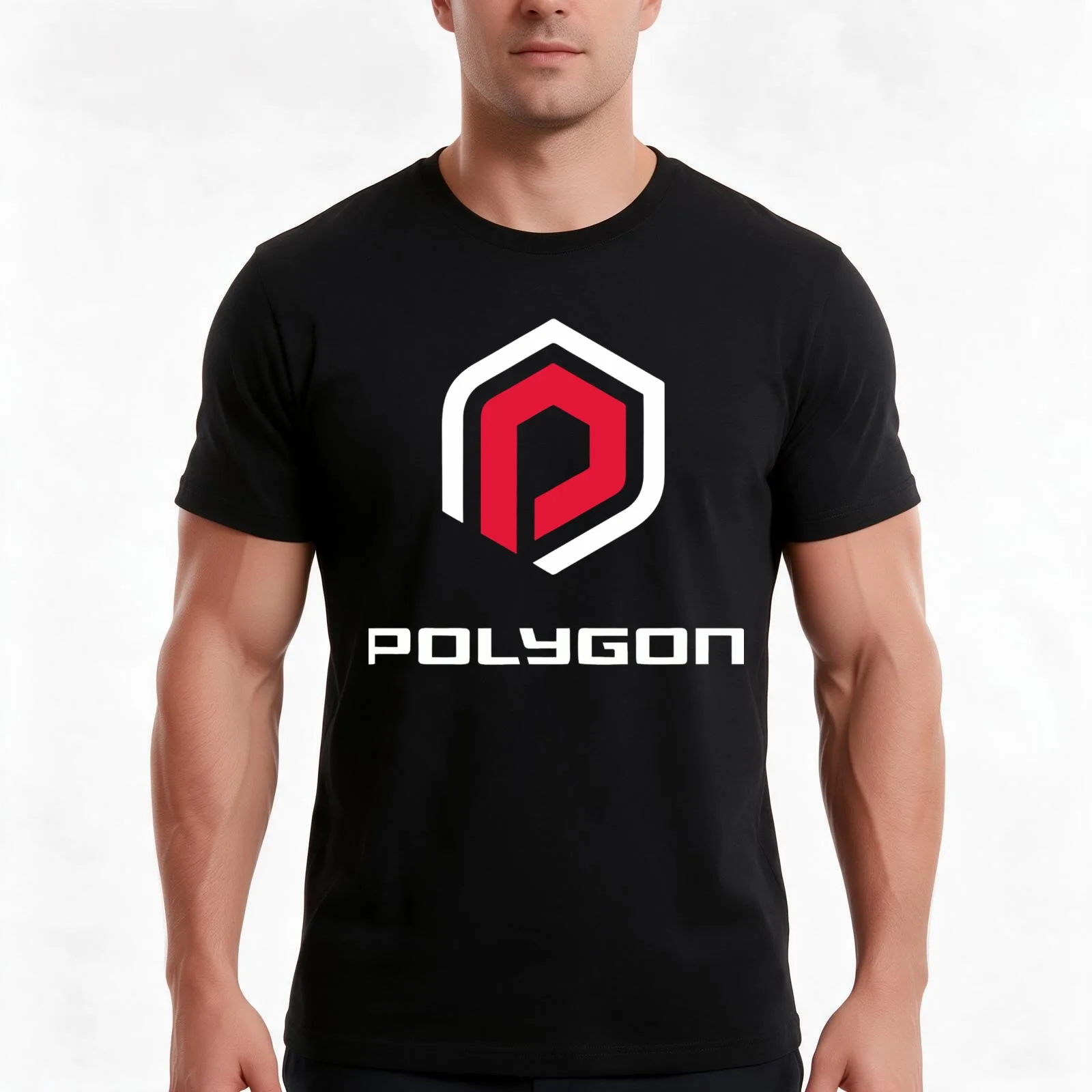 polygon T-Shirt Summer Casual Cotton Tee Oversized Streetwear Tops Vintage Graphic Print Loose Fit Short Sleeve 100% Cotton