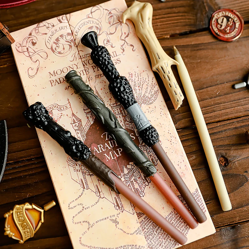 Wizard Magic Wand Pens Harries Potter Movie Peripherals Cosplay Props School Supplies Office Gel Pens Party Gifts for Children