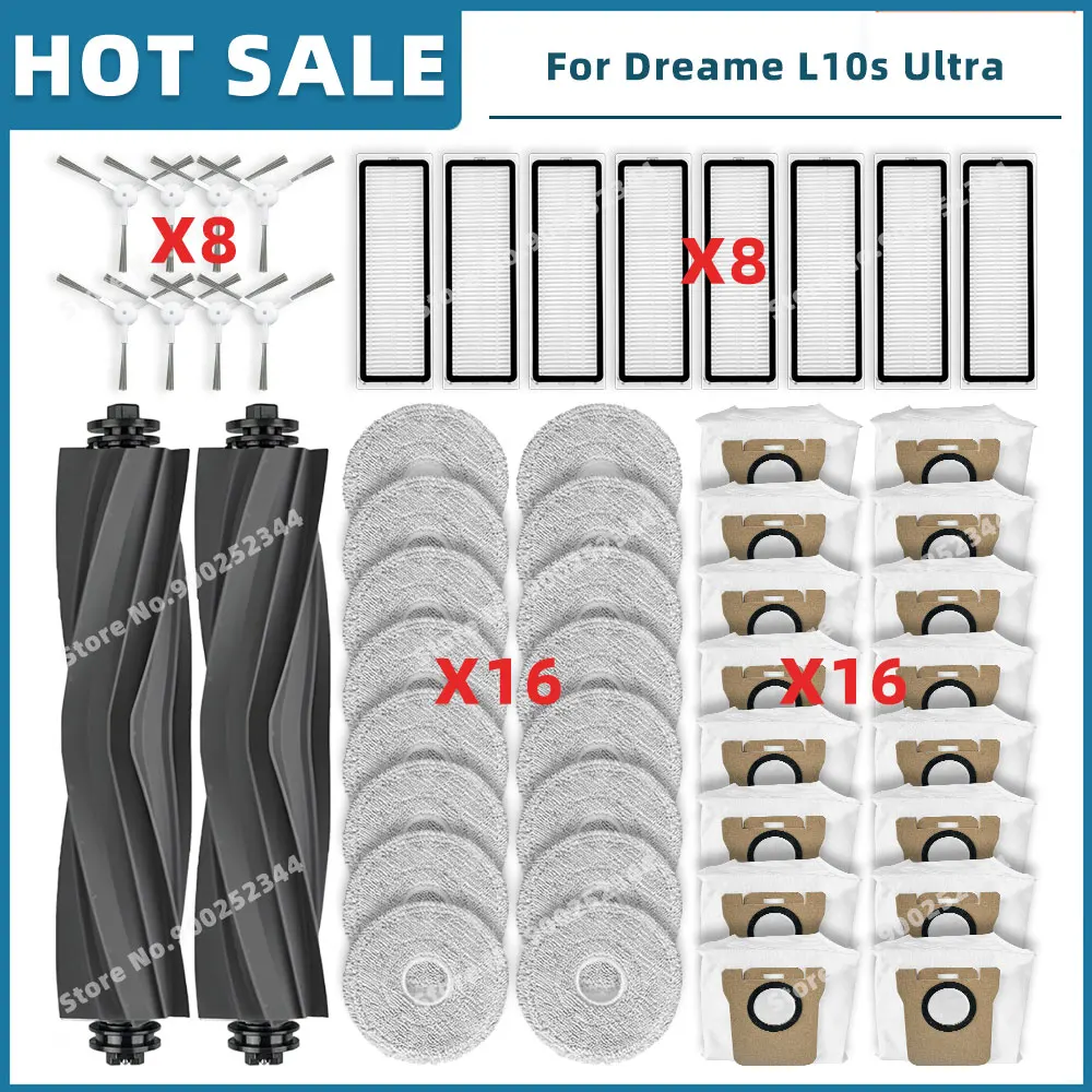 Compatibel met ( Dreame L10s Ultra / L10 Ultra ) vervangende onderdelen accessoires zijborstel HEPA-filter dweil doek stofzak