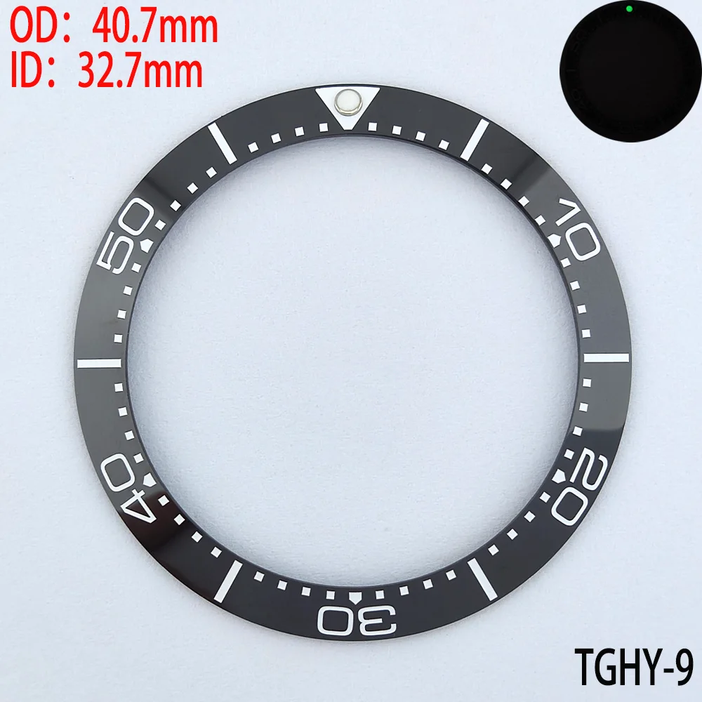 OD:39mm 40.7mm 41.5mm 42.9mm TGHY7-18 Watch Bezel TAG Sloping Luminousand non lumi Watch Ring Ceramic Bezel Insert Replacement