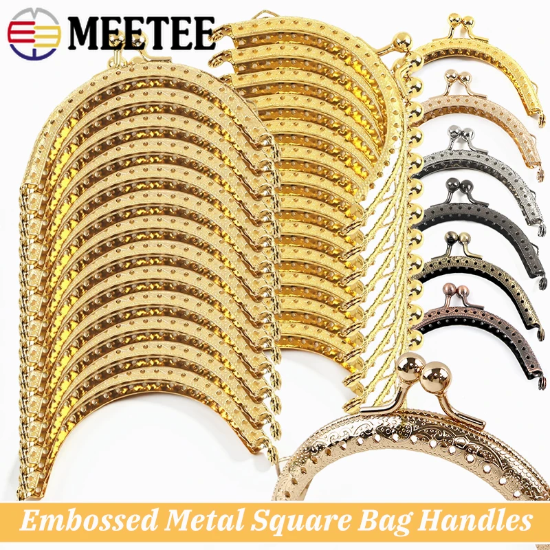

5/10Pcs 85mm Metal Embossed Handle Hardware Accessories for Handbags Kiss Clasp Women Bags Handles Purse Frame Sewing Brackets