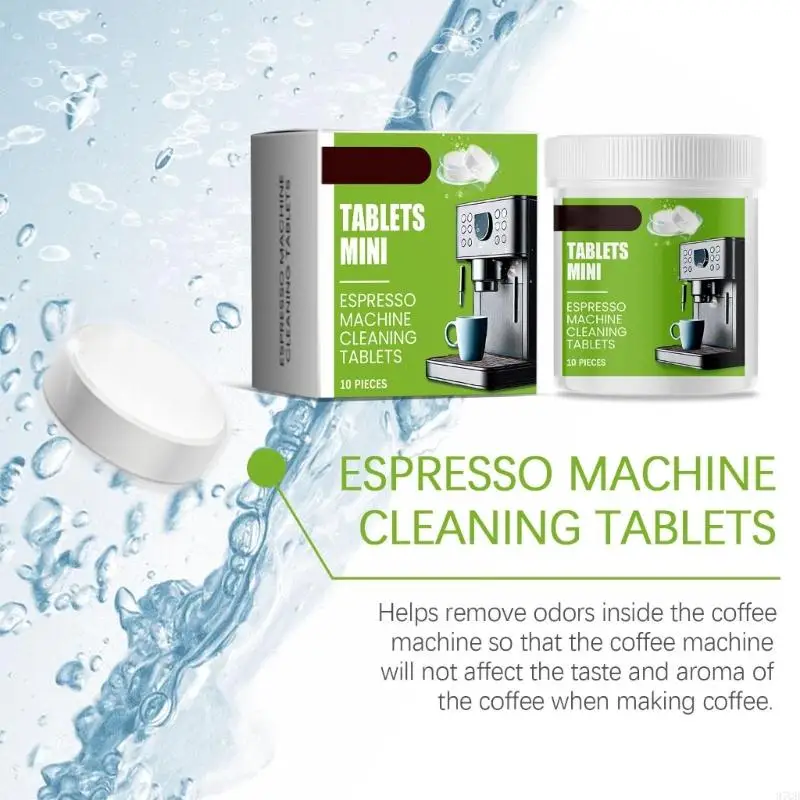 97QD Coffee Machine Descaler Tabletas 10 Cuenta limpieza profunda Componente interno