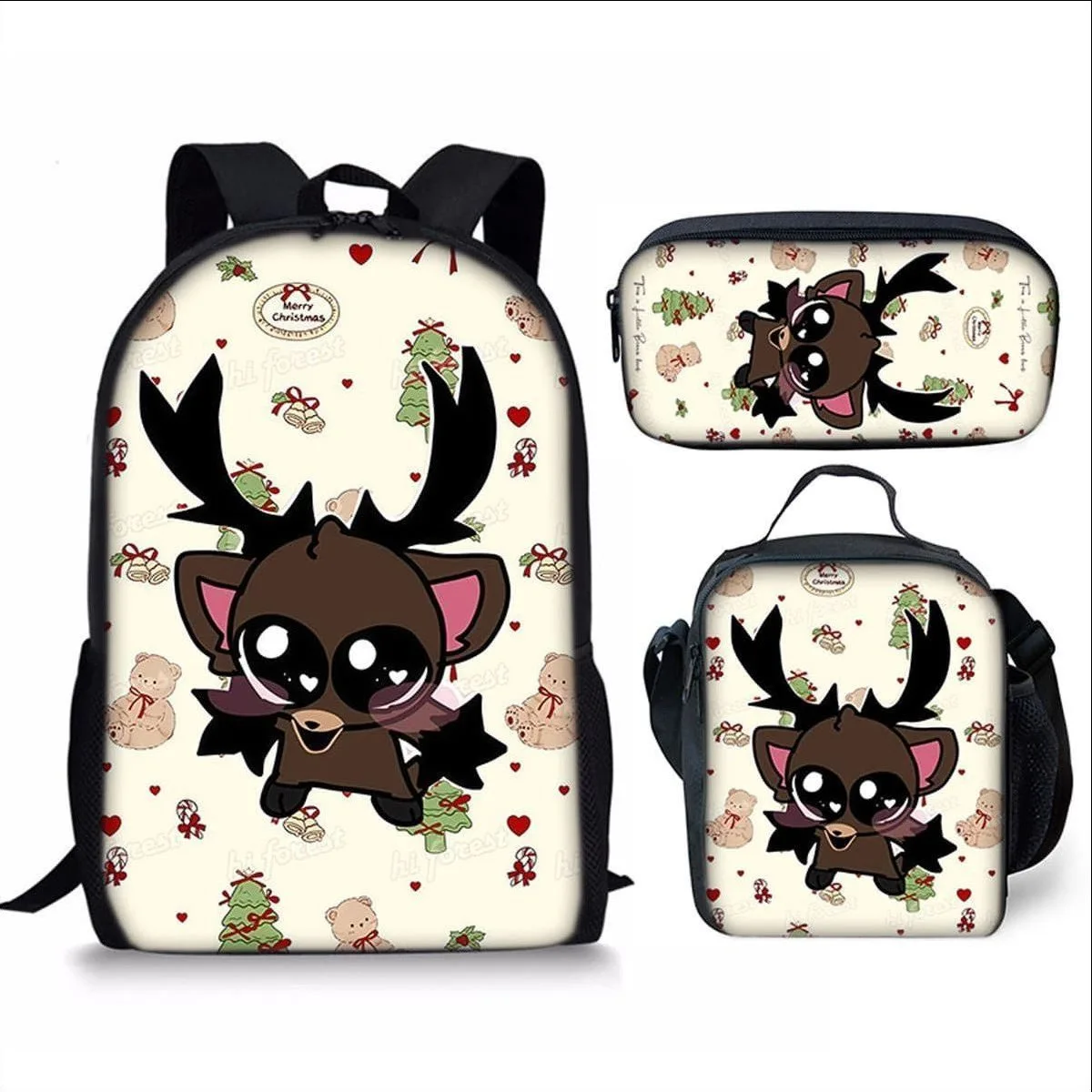 

Hip Hop Youthful 99 days in the forest 3D Print 3pcs/Set Student Travel bags Laptop Daypack Backpack Lunch Bag Pencil Case