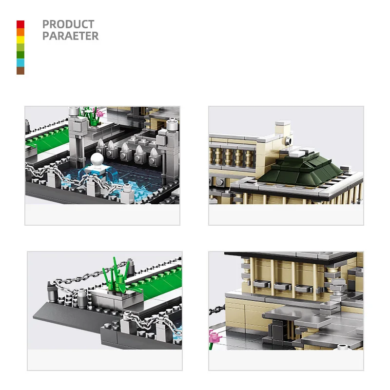 現代建築ビルディングブロック東京日本帝国ホテル都市建設モデルストリートビュークリエイティブブリックおもちゃギフト用