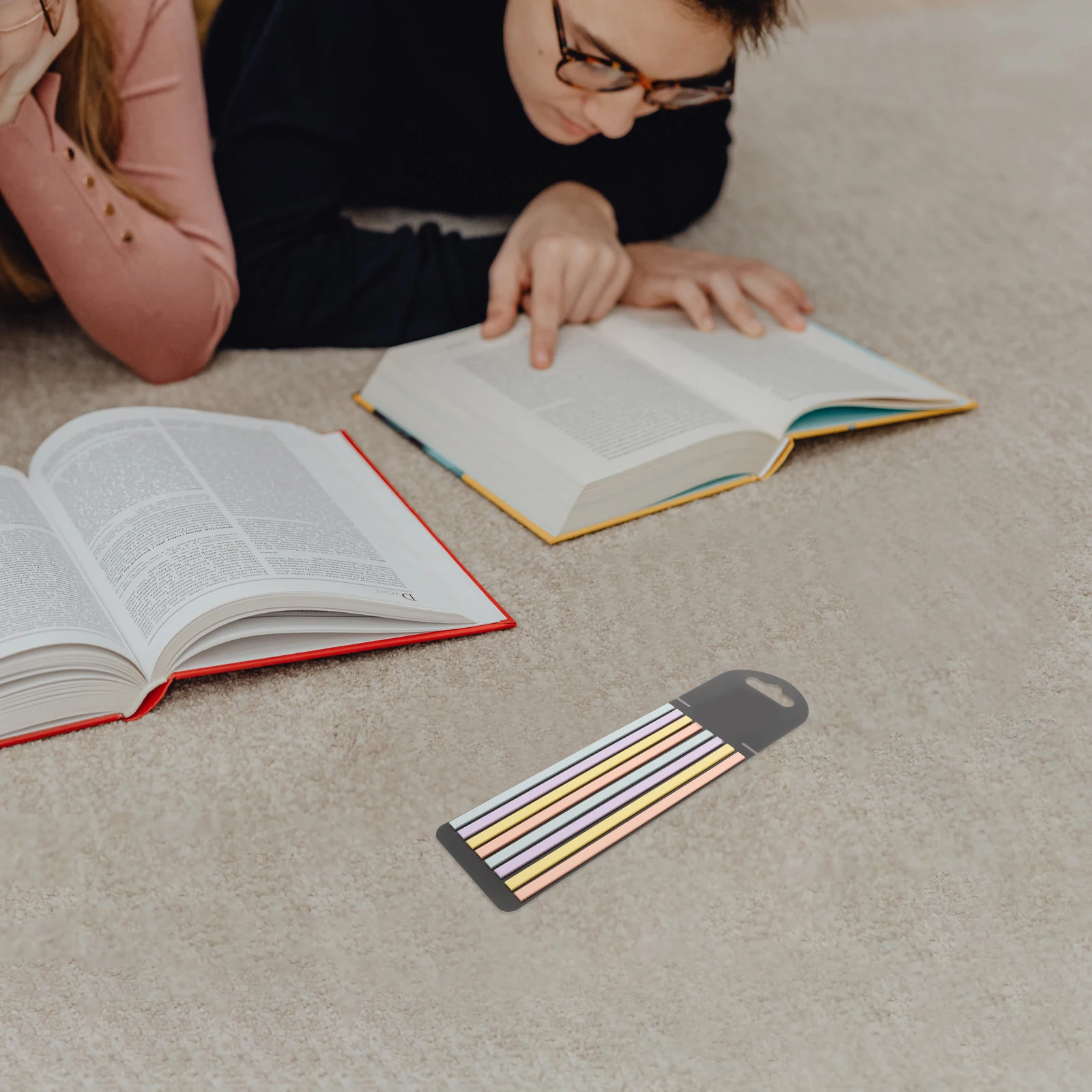 Transparent Colorful Reading Strips for Annotating Books Page Markers Book Tabs Notebook Index Labels
