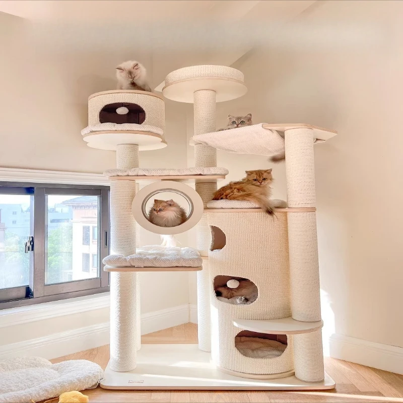 

Climbing frame nest tree integrated multi-layer solid wood rack bucket home big