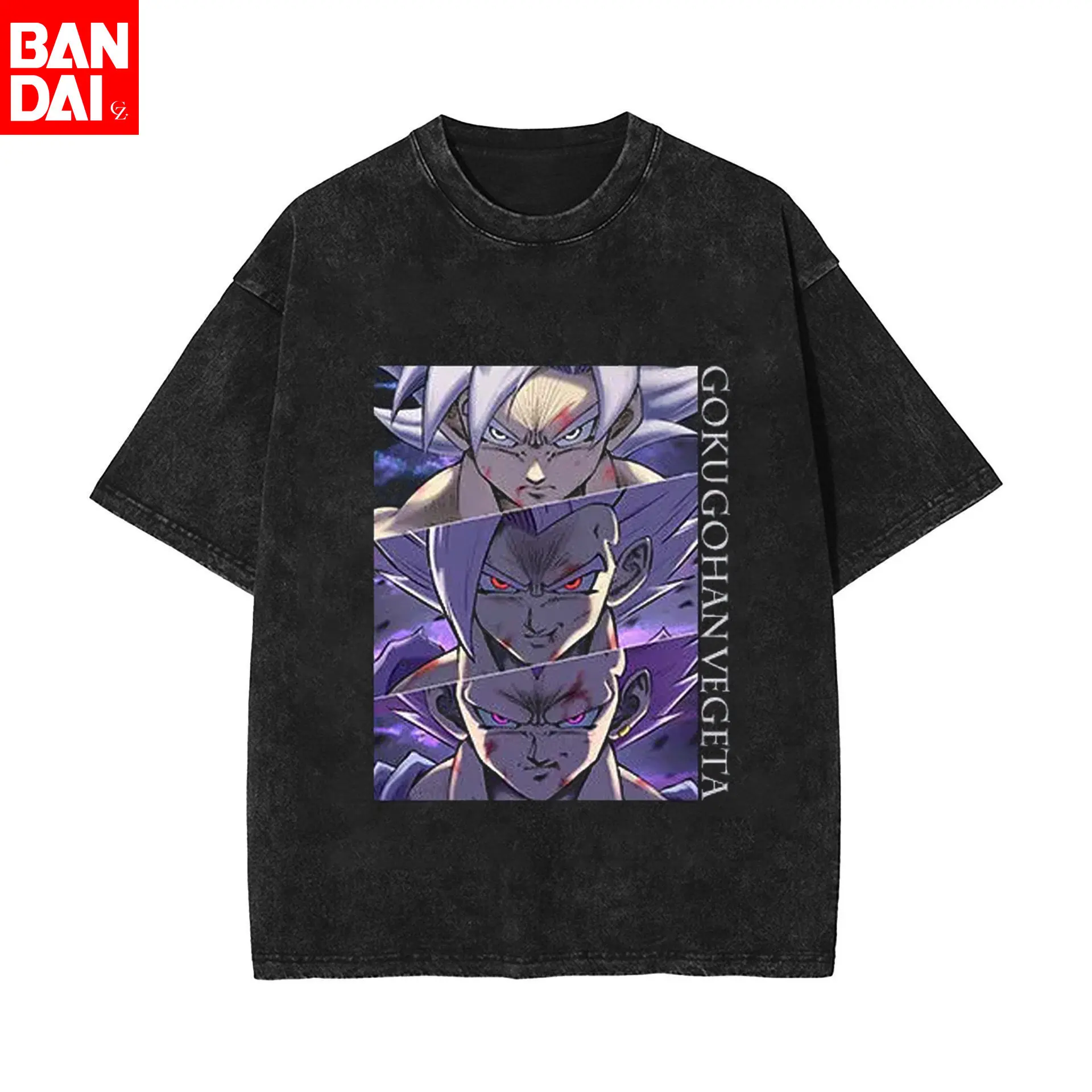 

Футболка оверсайз Dragon Ball Super с Гоку, Гоханом, Вегетой, Ultra Instinct, Beast, Ultra Ego, винтажная, с эффектом потертости, 2026, уличный стиль, с графическим принтом