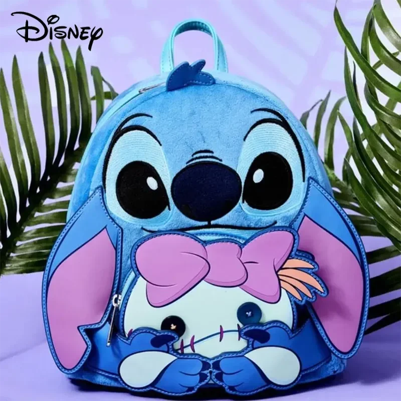 

Loungefly Interstellar Baby Stitch Plush Mini Backpack Cute Anime Peripheral Children's Leisure Bag for Fans And Collectors