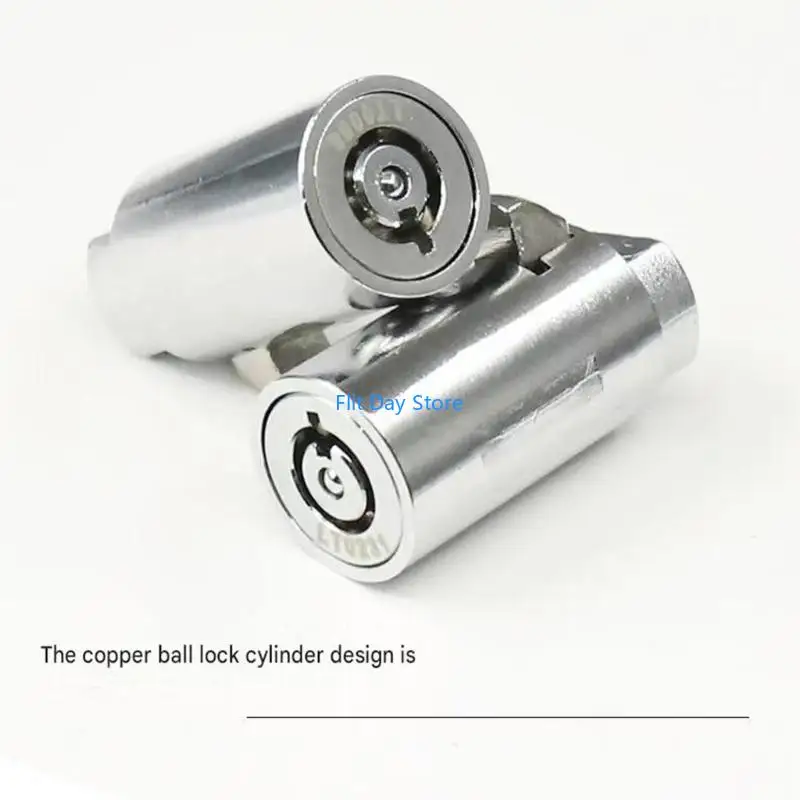 F92C Cabinet Entry Lock Cylinder Set with 3 Matching Access Items, Round Body Format with Turn End and 3.7 Body Length for