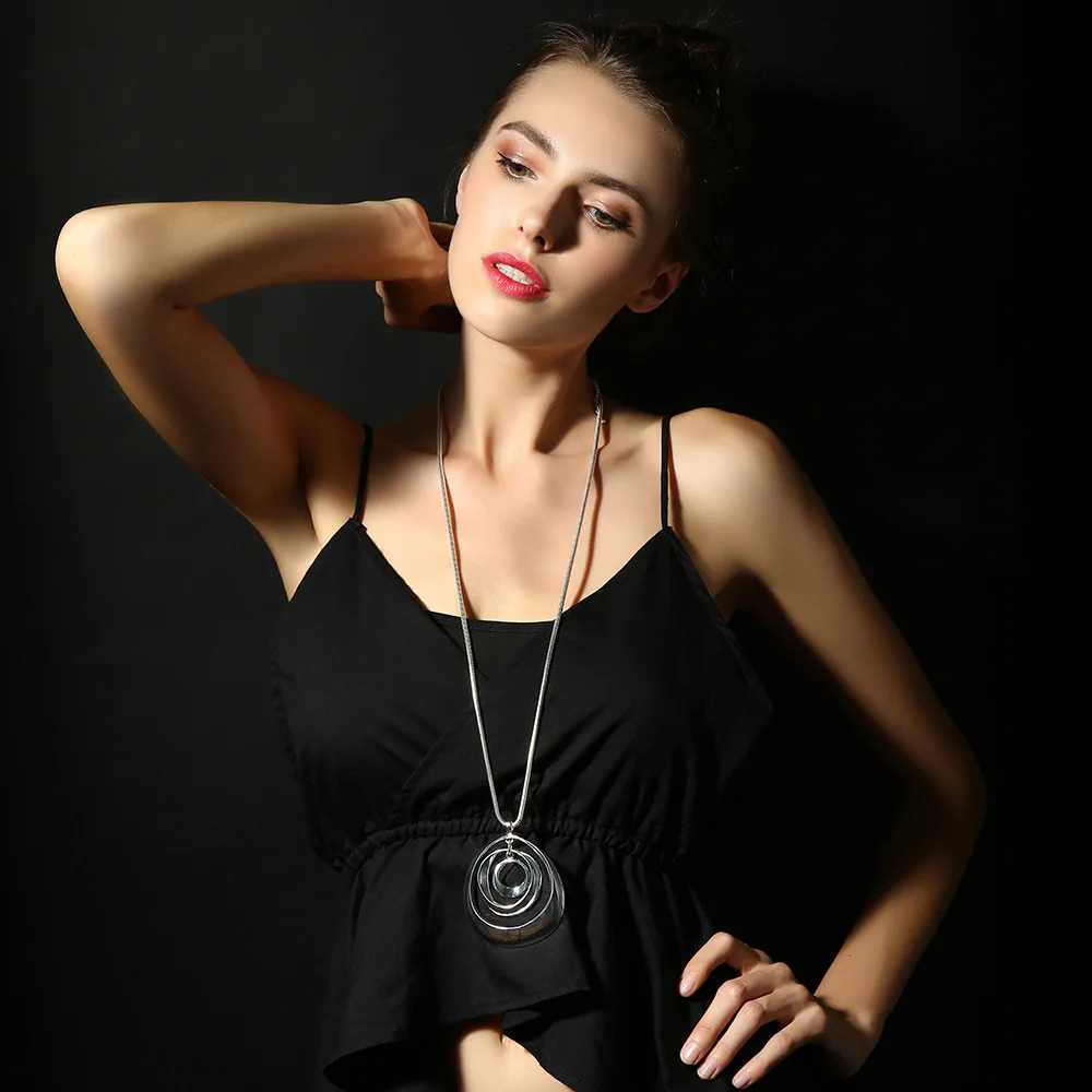 DIY accessories Sweater chain women's high-end long metal necklace European and American foreign trade jewelry ins jewelry alloy
