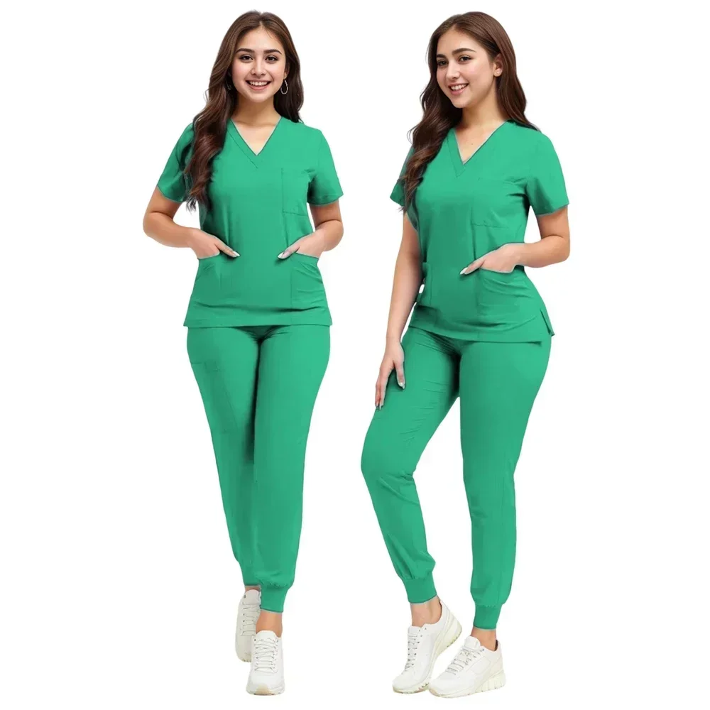 Medical Scrubs for Men Women Beauty SPA Nurse Uniform Pet Clinic Veterinary Dentistry Work Clothes Breathable Jogger Set