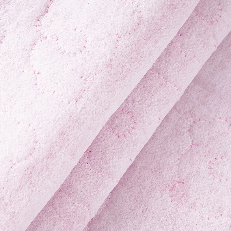 7colors Flower Quilted Cotton Fabric Candy Colored Cotton Clip Embroidered Fabric Fall Warm for DIY Winter Sewing Cloth 0.5/1/2m - view 3