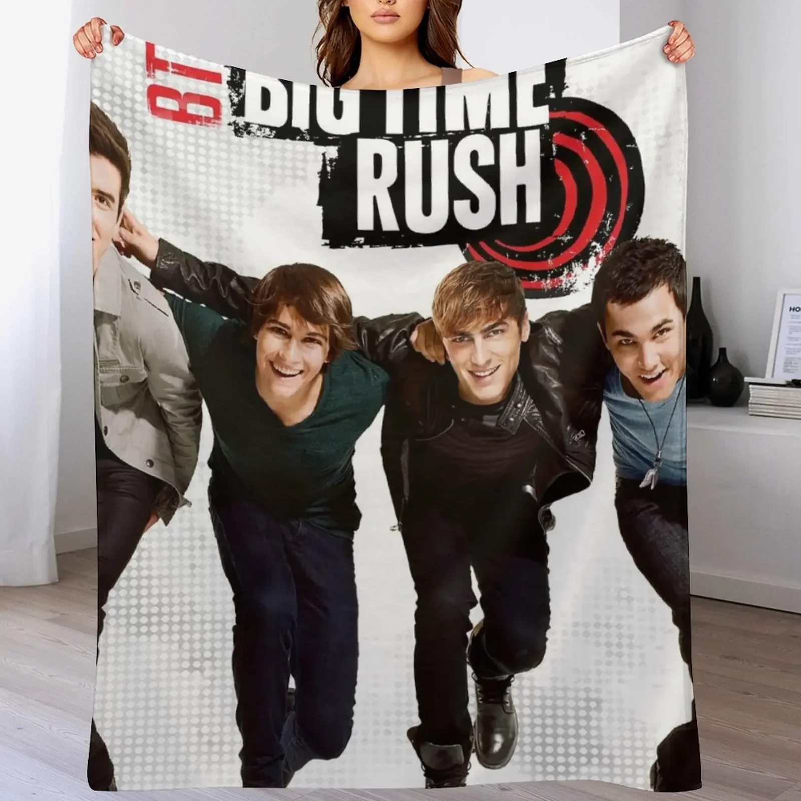 Big time Rush Poster Throw Blanket Custom Beautifuls Designers Thermals For Travel Blankets