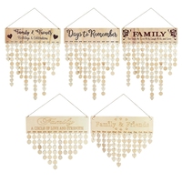 9 Styles Birthday Special Days Reminder Board Wooden Calendar Board Ornament Plaque Sign Wedding Wall Hanging Planner Board Gift