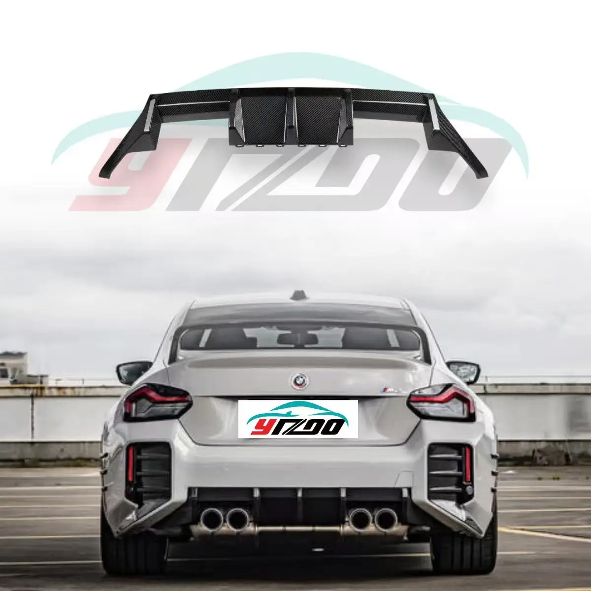 

Для BMW M2 G87 2022-IN: Задний диффузор-сплиттер из карбона в стиле MP для бампера, аксессуары для автомобиля