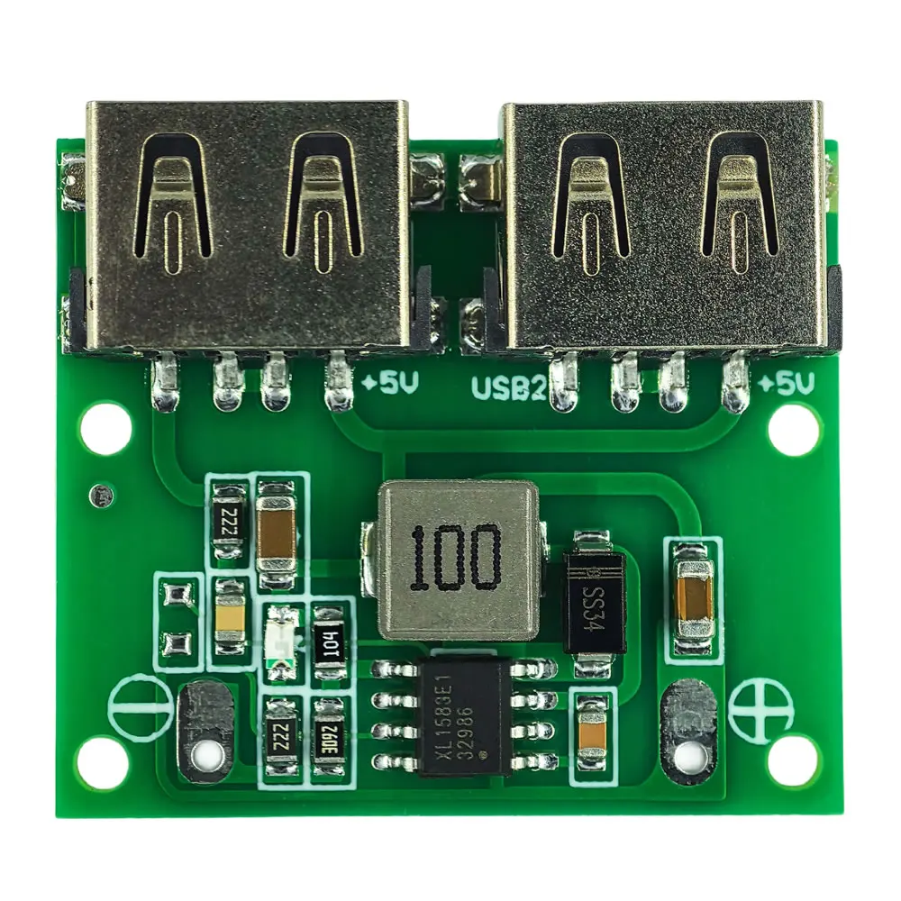 DC-DC Step Down Charger Power Module 9V 12V 24V to 5V 3A Dual USB Output Buck Voltage Board 3A Car Charging Regulator 6-26V