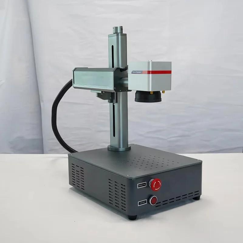 20W 30W 50W All-in-One Fiber  Marking Machine Raycus Galvo Engraver for Metal Jewelry Parts Nameplates No PC Required