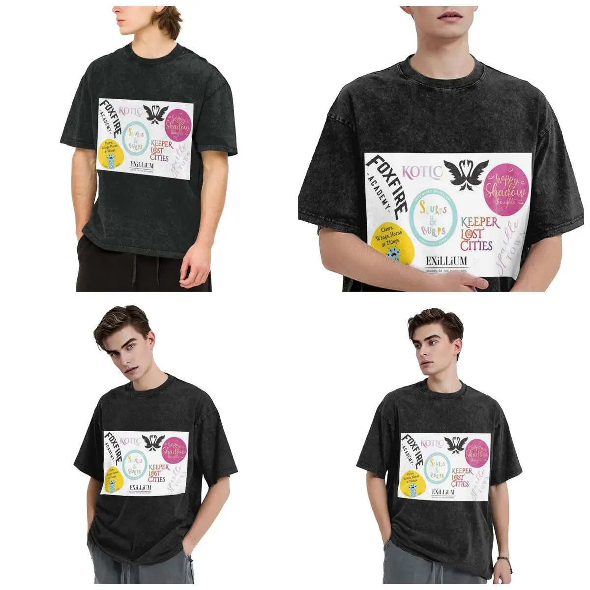 Keeper Of The Lost Cities Hip Hop Short Sleeve T-Shirts Washed Tops Tees Streetwear T Shirt Vintage for Men woman