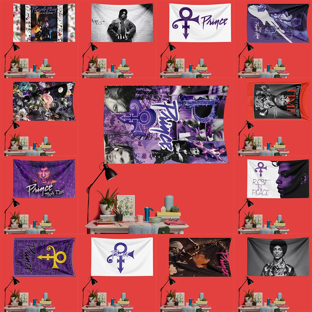 

Prince Inspired Rock Music Flag 3x5 FT 90x150cm Polyester Decorative Banner Tapestry For Music Fans Bedroom Wall Decoration