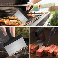 Griddle Cleaning Kit Grill Cleaning Pads Heat-Resistant Scrubber Ergonomic for Shovel Cooking Utensils Picnic Cookware Food