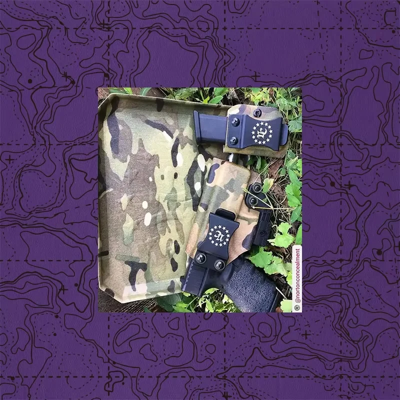 Funda Kydex para cuchillo terreno púrpura termoformada - imagen 5